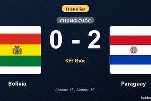 Thống kê trận đấu Bolivia 0-2 Paraguay: M. Almiron tỏa sáng, Paraguay giành trọn 3 điểm