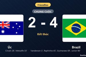 Thống kê trận đấu Úc 2-4 Brazil: Brazil ngược dòng ngoạn mục