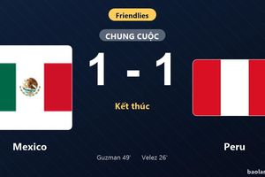 Thống kê trận đấu Mexico 1-1 Peru: Hai đội chia điểm