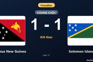 Thống kê trận đấu Papua New Guinea 1-1 Solomon Islands: Hai đội chia điểm