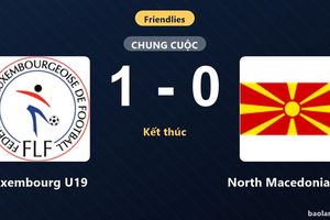 Hạ North Macedonia U19, Luxembourg U19 thắng sát nút ở trận giao hữu