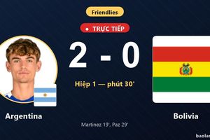 TRỰC TIẾPTrực tiếp Argentina vs Bolivia: Hết hiệp 1, Argentina dẫn 2-0