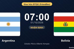 Nhận định Argentina vs Bolivia: Điểm tựa sân nhà