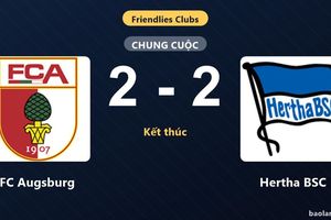 FC Augsburg và Hertha BSC bất phân thắng bại tại WWK Arena