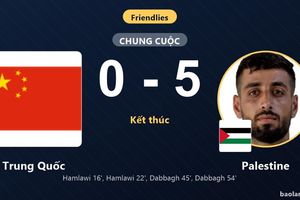 Thua thảm Palestine 0-5 ngay trên sân nhà, Trung Quốc nhận cú sốc lớn