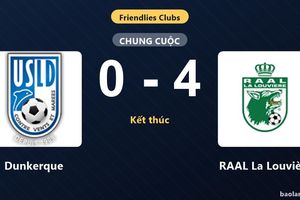 Đè bẹp Dunkerque, RAAL La Louvière giành chiến thắng áp đảo ở trận giao hữu