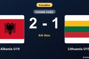 Bị Lithuania U19 dẫn trước, Albania U19 ngược dòng thắng kịch tính 2-1