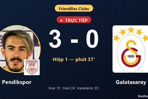 TRỰC TIẾPTrực tiếp Pendikspor vs Galatasaray: Pendikspor nới rộng cách biệt 3-0