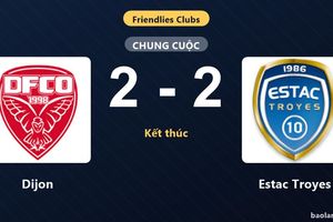 Dijon và Estac Troyes bất phân thắng bại trong trận giao hữu