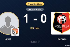 Bất ngờ quật ngã Rennes 1-0, Laval hưởng trọn niềm vui ở trận giao hữu