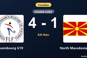 Thắng đậm North Macedonia U19, Luxembourg U19 kéo dài chuỗi ngày vui