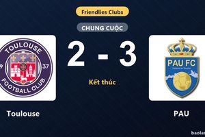 Toulouse nhận thất bại trước PAU trong trận giao hữu câu lạc bộ