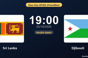 Trận Sri Lanka vs Djibouti bị hủy