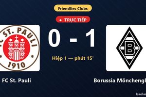 TRỰC TIẾPTrực tiếp FC St. Pauli vs Borussia Mönchengladbach: Hết hiệp 1, Borussia Mönchengladbach dẫn 1-0
