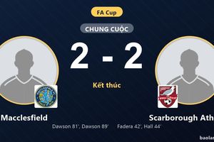 Scarborough Athletic rơi chiến thắng, Macclesfield giật lại trận hòa tại Cúp FA