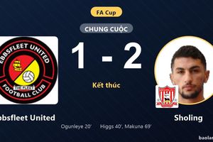 Bị Ebbsfleet United dẫn bàn, Sholing ngược dòng kịch tính tại FA Cup