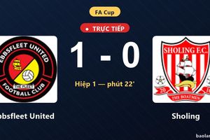 TRỰC TIẾPTrực tiếp Ebbsfleet United vs Sholing: Ebbsfleet United mở tỷ số
