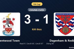 Thống kê trận đấu Brentwood Town 3-1 Dagenham & Redbridge: A. Cerulli tỏa sáng, Brentwood Town giành trọn 3 điểm