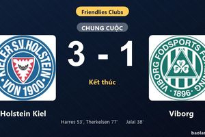 Thống kê trận đấu Holstein Kiel 3-1 Viborg: Holstein Kiel ngược dòng ngoạn mục