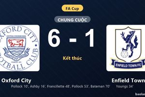 Thống kê trận đấu Oxford City 6-1 Enfield Town: Oxford City thắng đậm thuyết phục