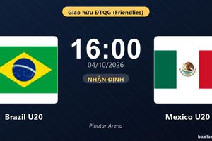 TRỰC TIẾPTrực tiếp Brazil U20 vs Mexico U20: Hết hiệp 1, hòa 0-0