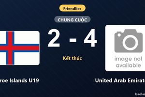 Thống kê trận đấu Faroe Islands U19 2-4 United Arab Emirates U19: United Arab Emirates U19 giành chiến thắng chung cuộc