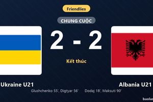 Thống kê trận đấu Ukraine U21 2-2 Albania U21: Màn rượt đuổi tỷ số mãn nhãn