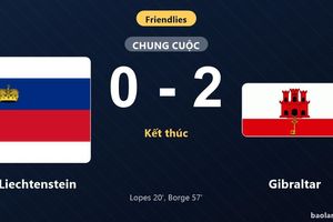 Thống kê trận đấu Liechtenstein 0-2 Gibraltar: D. Borge tỏa sáng, Gibraltar giành trọn 3 điểm