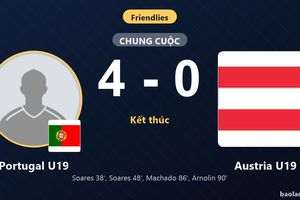 Portugal U19 thắng đậm Austria U19 với cách biệt bốn bàn không gỡ