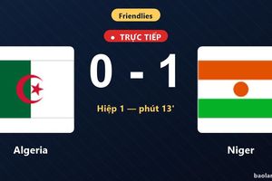 TRỰC TIẾPTrực tiếp Algeria vs Niger: Hiệp 2 bắt đầu, Niger dẫn 1-0