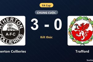 Atherton Collieries đánh bại Trafford với cách biệt ba bàn tại FA Cup