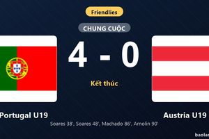 Thống kê trận đấu Portugal U19 4-0 Austria U19: Portugal U19 thắng đậm thuyết phục