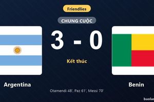 Thống kê trận đấu Argentina 3-0 Benin: Argentina thắng đậm thuyết phục