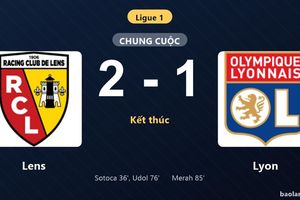 Thống kê trận đấu Lens 2-1 Lyon: Matthieu Udol tỏa sáng, Lens giành trọn 3 điểm