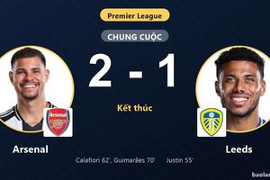 Ngược dòng hạ Leeds, Arsenal xây chắc vị trí nhì bảng Premier League