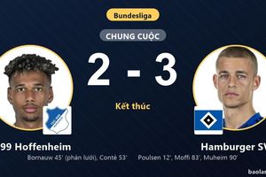 Hamburger SV ngược dòng kịch tính, 1899 Hoffenheim cay đắng trắng tay trên sân nhà