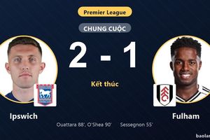Ipswich ngược dòng kịch tính hạ Fulham, đẩy đối thủ chìm sâu ở nhóm cuối bảng