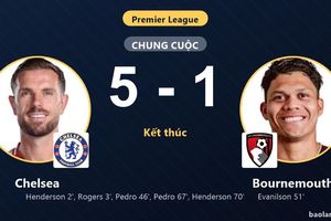Đè bẹp Bournemouth, Chelsea vươn lên giữa bảng điểm đẩy đối thủ sát nhóm nguy hiểm