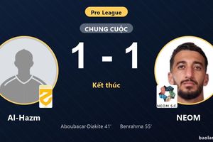 Chia điểm sau trận hòa 1-1, Al-Hazm và NEOM níu chân nhau tại Pro League