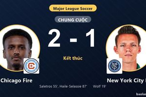 Ngược dòng hạ New York City FC 2-1, Chicago Fire củng cố vị trí thứ tư