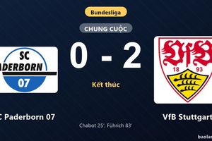 Thống kê trận đấu SC Paderborn 07 0-2 VfB Stuttgart: Chris Führich tỏa sáng, VfB Stuttgart giành trọn 3 điểm