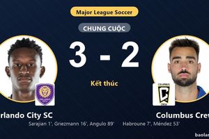 Hạ Columbus Crew sau màn rượt đuổi, Orlando City SC bứt lên vị trí thứ 7