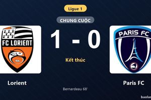 Thống kê trận đấu Lorient 1-0 Paris FC: Gabin Bernardeau tỏa sáng, Lorient giành trọn 3 điểm