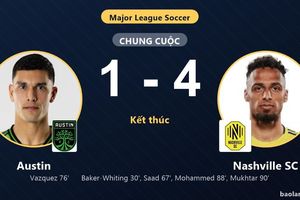 Thua đậm Nashville SC 1-4 tại sân nhà, Austin chôn chân ở nhóm cuối MLS