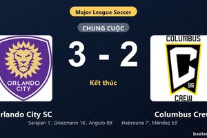 Thống kê trận đấu Orlando City SC 3-2 Columbus Crew: Iván Angulo tỏa sáng, Orlando City SC giành trọn 3 điểm