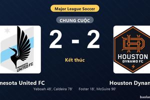 Thống kê trận đấu Minnesota United FC 2-2 Houston Dynamo: Màn rượt đuổi tỷ số mãn nhãn