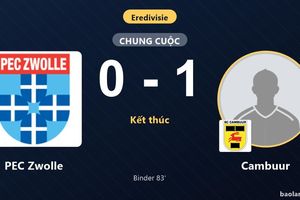 Hạ PEC Zwolle 1-0, Cambuur vượt lên đẩy chủ nhà lún sâu nhóm cuối bảng