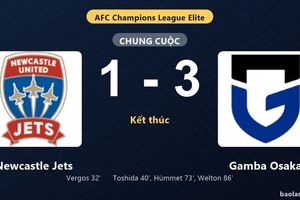 Thống kê trận đấu Newcastle Jets 1-3 Gamba Osaka: Gamba Osaka ngược dòng ngoạn mục