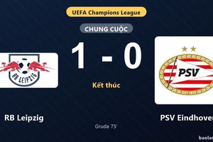 Thống kê trận đấu RB Leipzig 1-0 PSV Eindhoven: Brajan Gruda tỏa sáng, RB Leipzig giành trọn 3 điểm