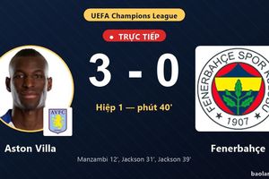 TRỰC TIẾPTrực tiếp Aston Villa vs Fenerbahçe: Hết hiệp 1, Aston Villa dẫn 3-0
